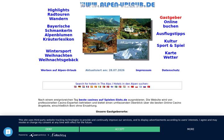 Screenshot of alpen-urlaub.de