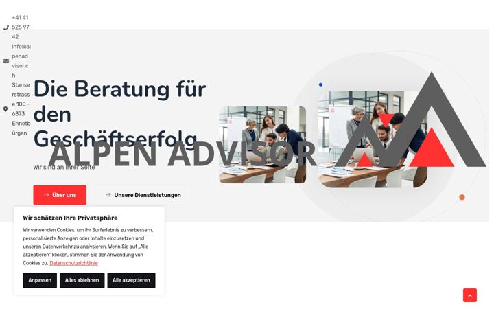 Skjámynd af alpenadvisor.ch