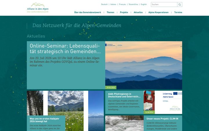 Screenshot of alpenallianz.org