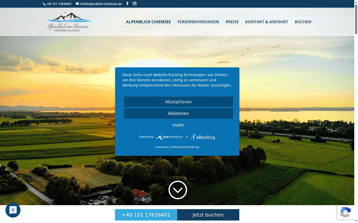 Screenshot tal-banner tal-kunsens muri qabel kwalunkwe interazzjoni