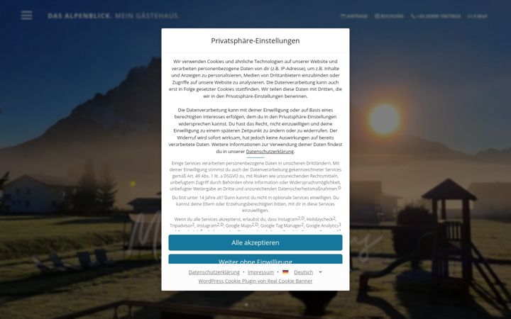 Screenshot di alpenblick-lermoos.com