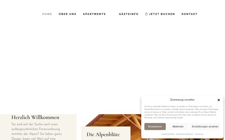 Screenshot von alpenbluete.de