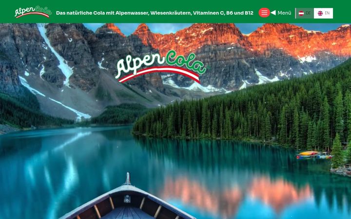 Screenshot von alpencola.com