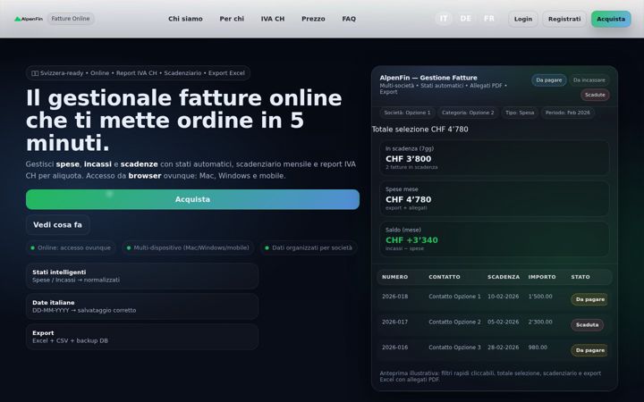 Screenshot of alpenfin.ch