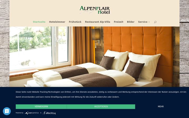 Screenshot of alpenflair-hotel.com