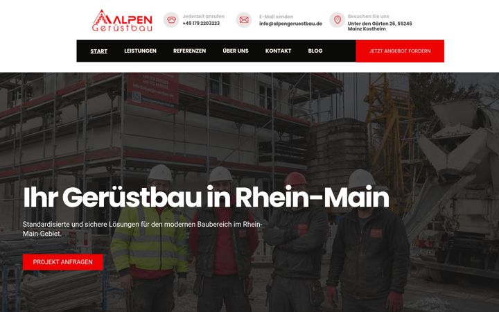 Screenshot von alpengeruestbau.de