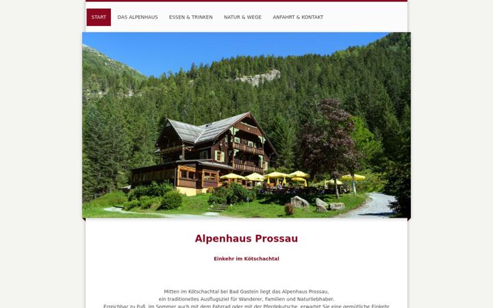 Screenshot of alpenhaus-prossau.at