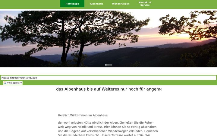 Screenshot van alpenhaus.de