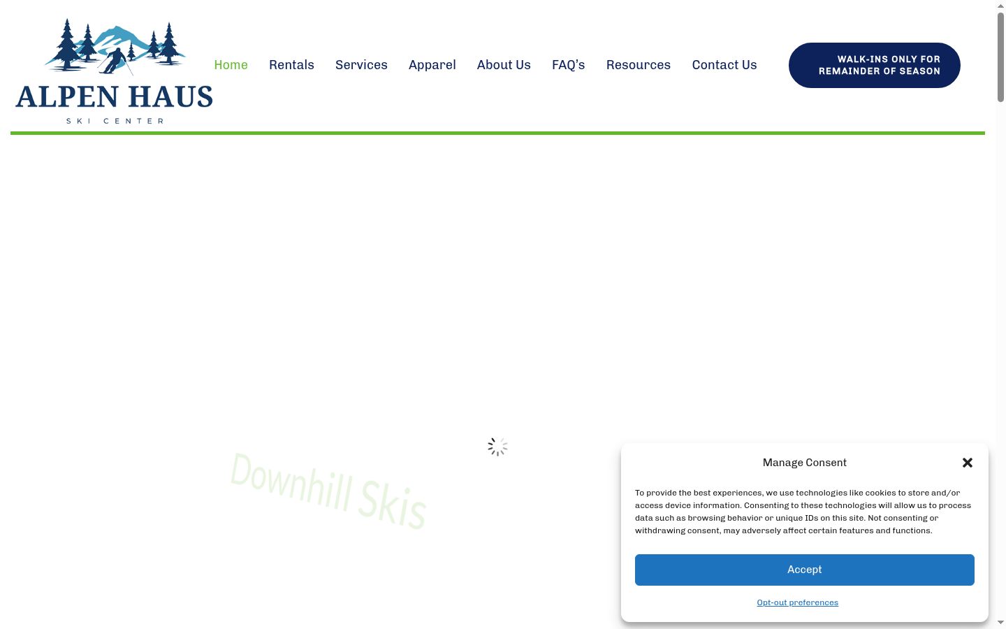 Screenshot des Einwilligungsbanners vor jeglicher Interaktion