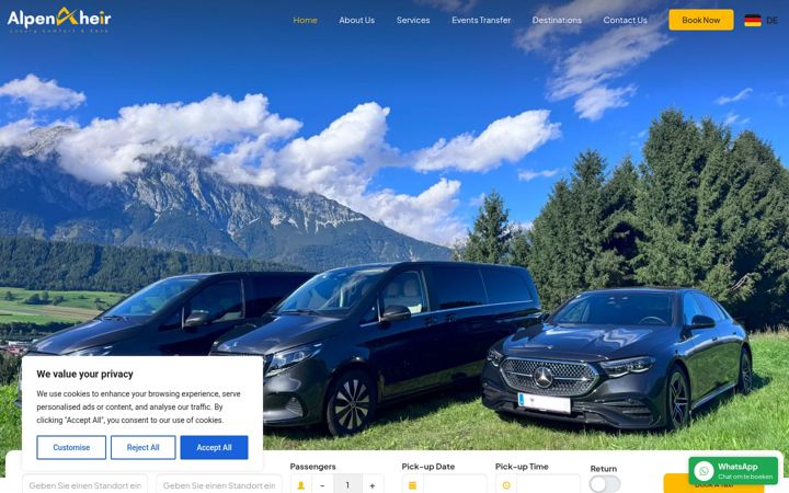 Screenshot von alpenheir.at