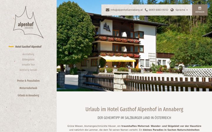 Screenshot του alpenhof-annaberg.at