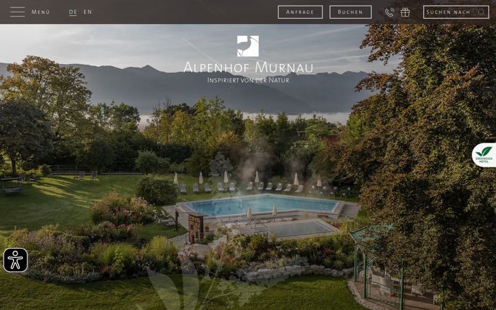 Screenshot of alpenhof-murnau.com