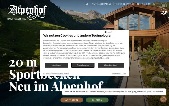 Screenshot του alpenhof.at