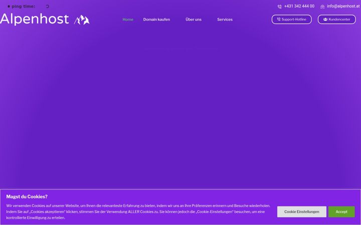 Captura de pantalla de alpenhost.at