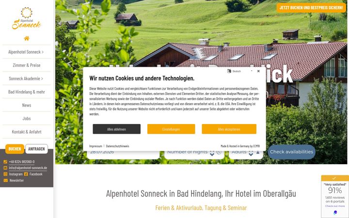 Screenshot του alpenhotel-sonneck.de