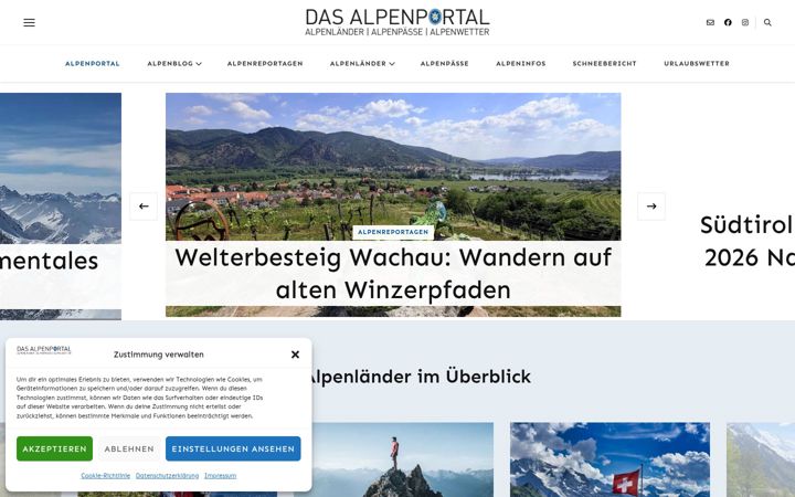 Screenshot του alpenjournal.de