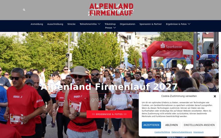 Screenshot of alpenland-firmenlauf.com