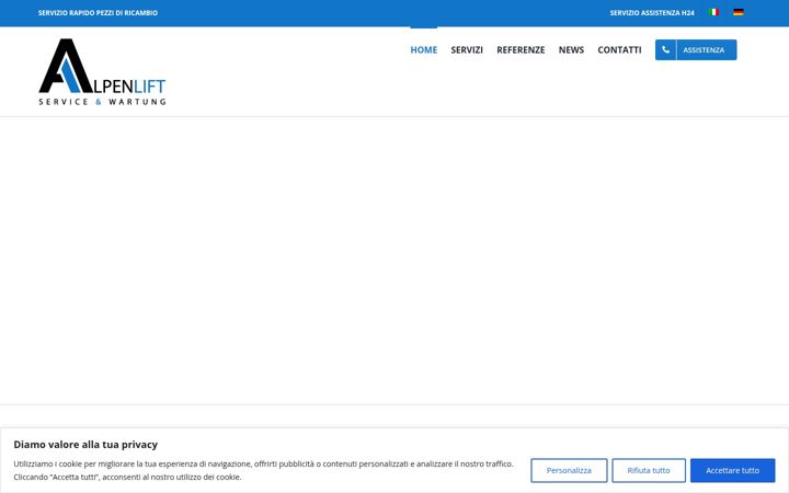 Screenshot of alpenlift.com