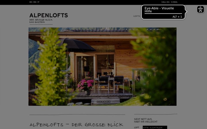 Screenshot ta' alpenlofts.com