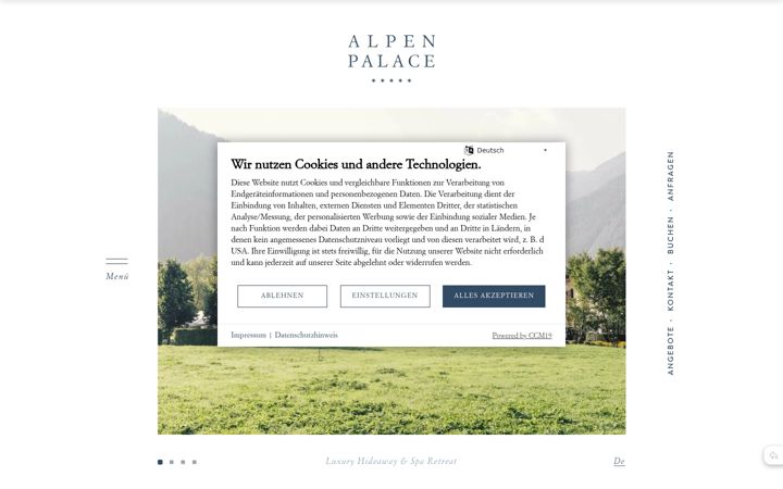Screenshot of alpenpalace.com