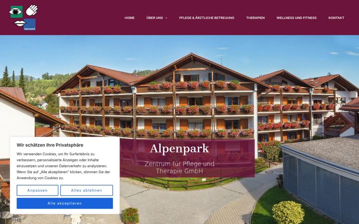 Screenshot of alpenpark.de