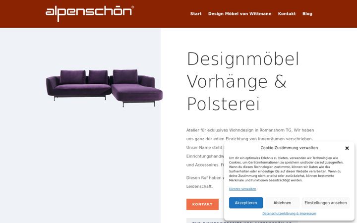 Screenshot of alpenschoen-designmoebel-vorhaenge-polsterei.ch