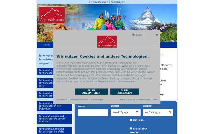 Screenshot ta' alpensicht.com
