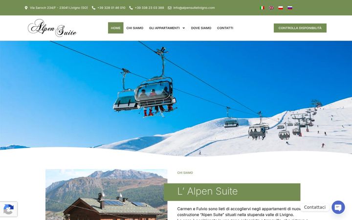 Zrzut ekranu alpensuitelivigno.com