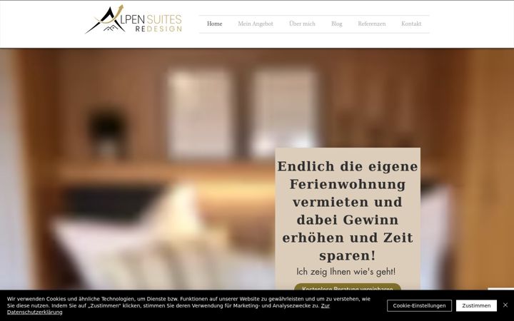 Screenshot of alpensuites-redesign.de