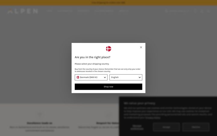 Screenshot of alpenswisstools.com