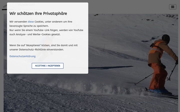 Screenshot of alpentraum.net