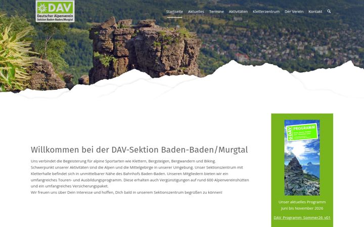 Zrzut ekranu alpenverein-baden-baden.de