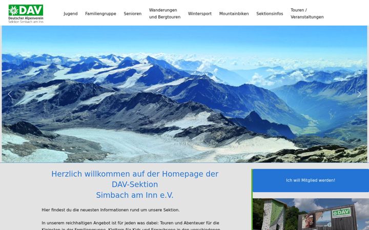 Zrzut ekranu alpenverein-simbach.de