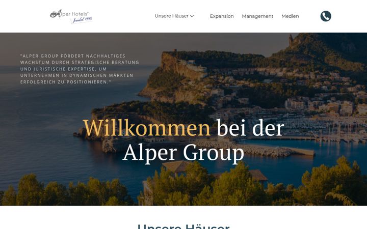 Zrzut ekranu alper-hotels.de