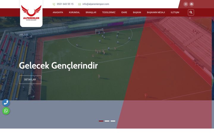 Screenshot of alperenlerspor.com