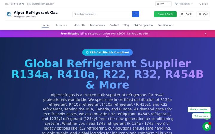 Zrzut ekranu alperrefrigas.com