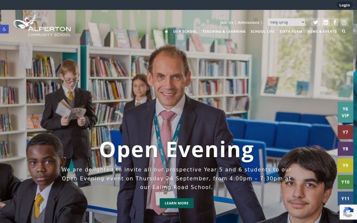 Screenshot of alperton.brent.sch.uk