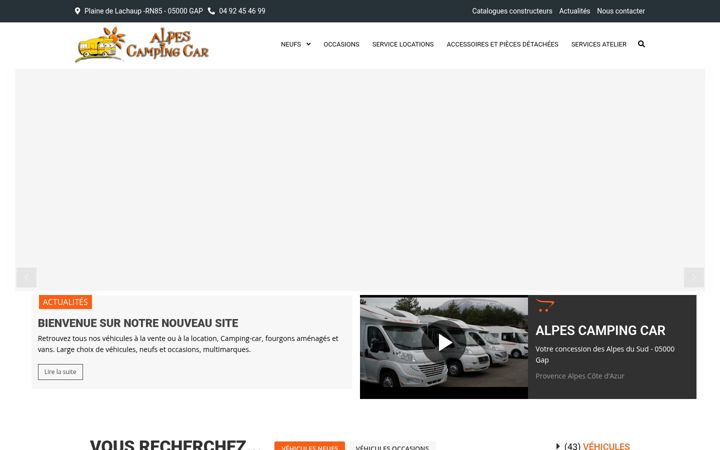 Screenshot di alpes-campingcar.com