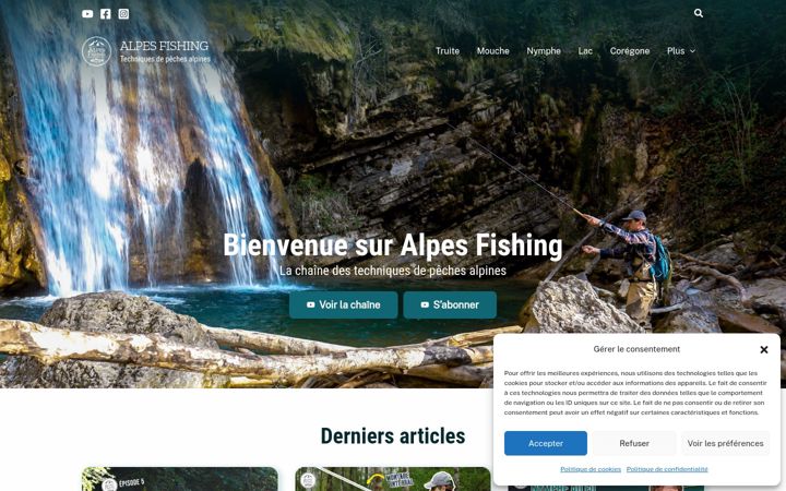 Screenshot of alpes-fishing.fr