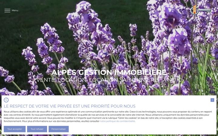 Screenshot of alpes-gestion-immobiliere.net