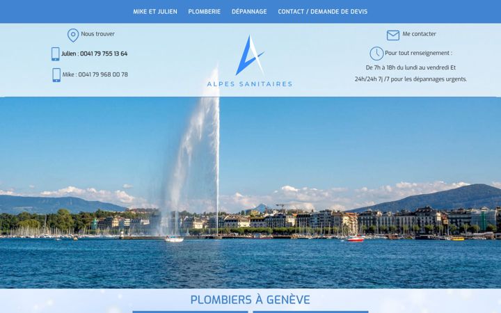 Screenshot of alpes-sanitaires.ch
