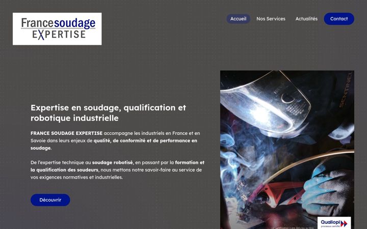 Screenshot of alpes-soudage.fr