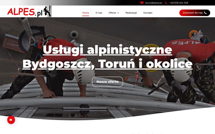 Snímek obrazovky alpes.pl