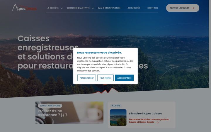 Screenshot of alpescaisses.com