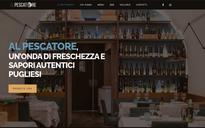 Screenshot of alpescatorebari.com