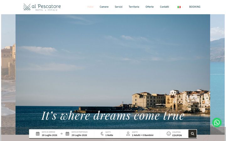 Screenshot of alpescatorecefalu.it
