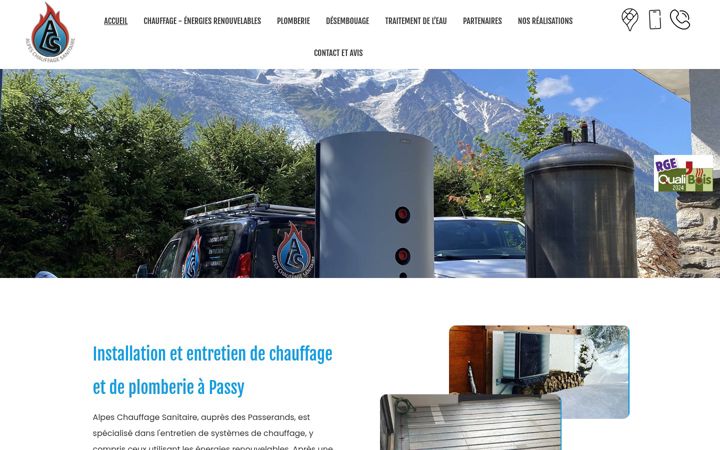 Screenshot of alpeschauffagesanitaire.fr