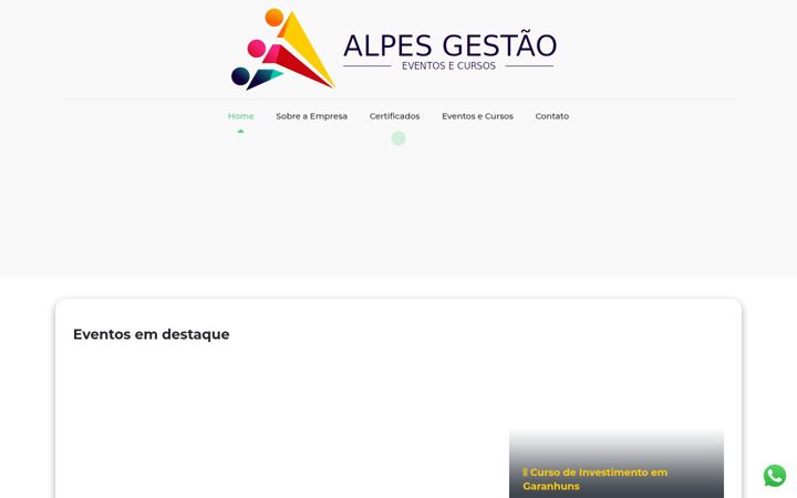 Screenshot of alpesgestao.com.br