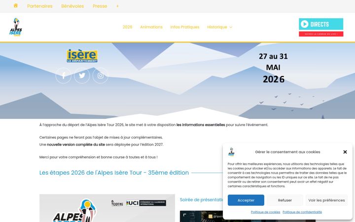 Screenshot of alpesiseretour.com