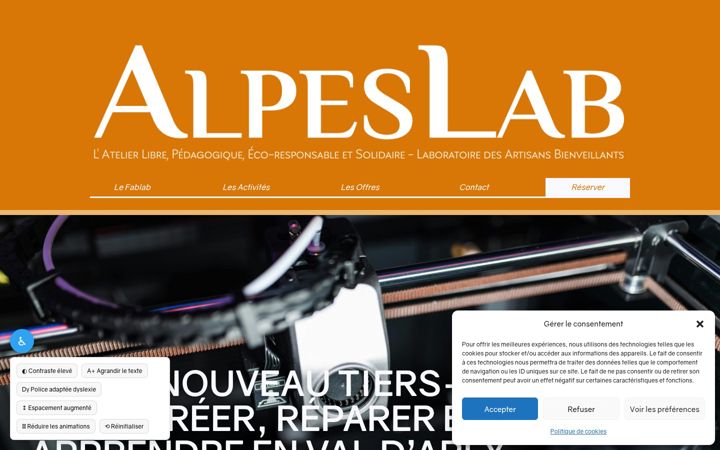 Snímek obrazovky alpeslab.fr